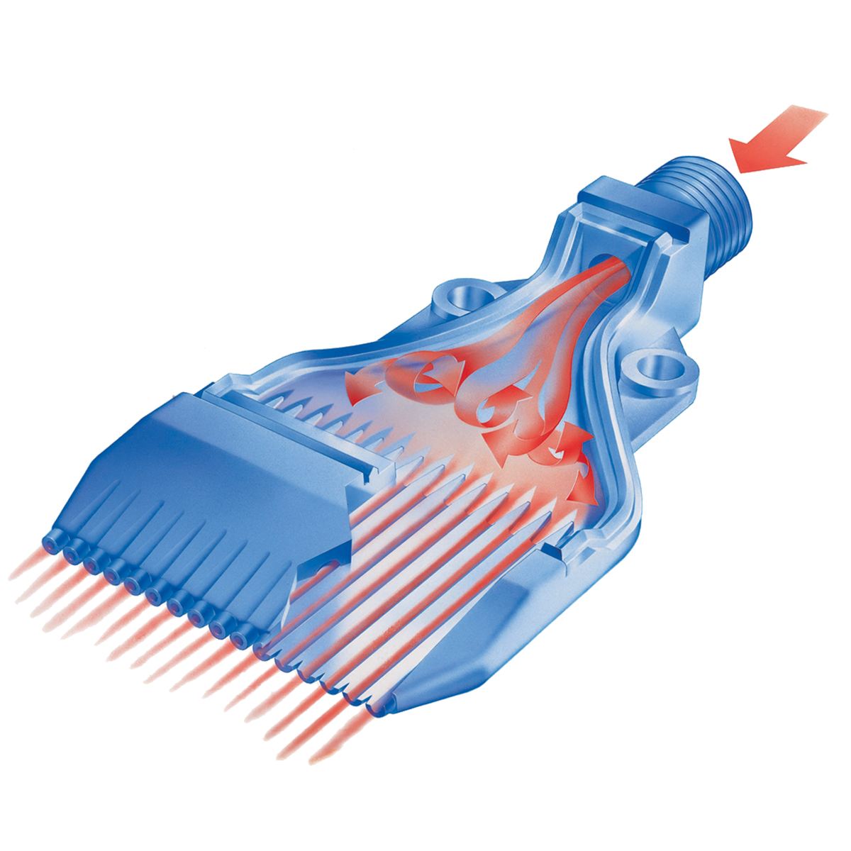 600.283 и 600.606 Многоканални дюзи за въздух с плоска струя