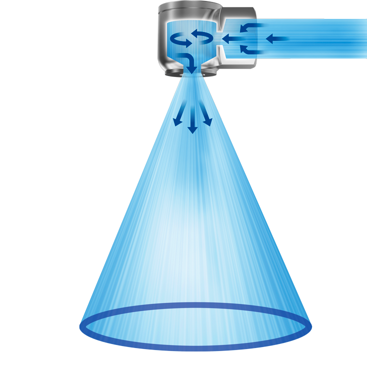 Тангенциални дюзи с куха конусна струя 302