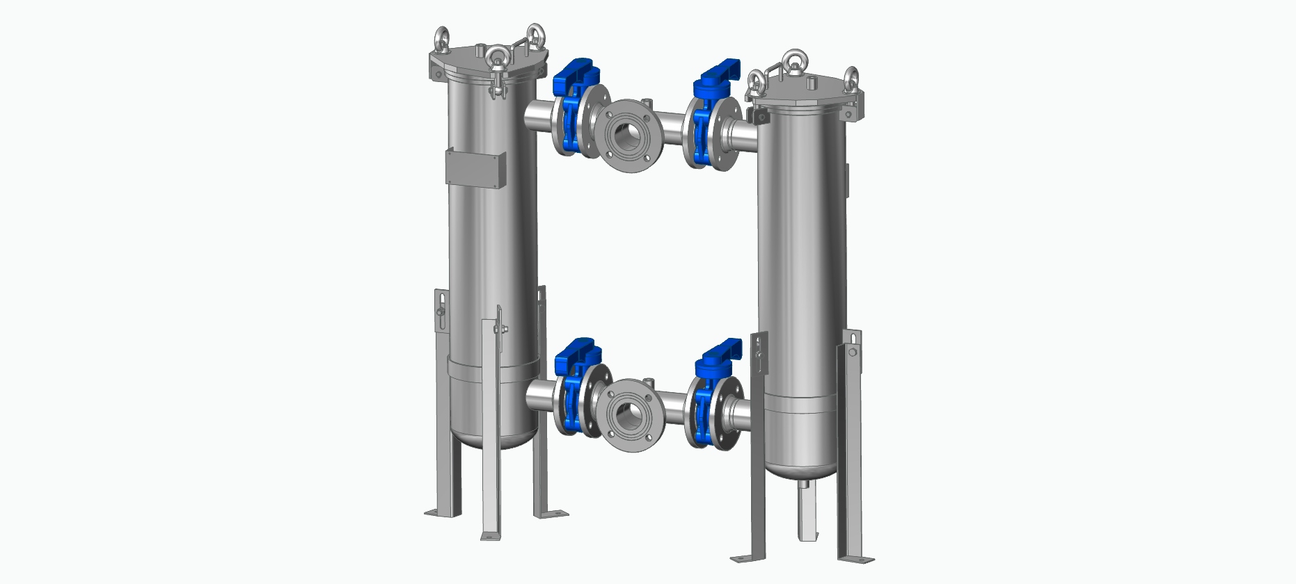 Двойно филтърно тяло за филтърни торби тип BFBES