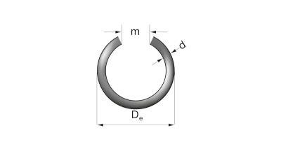 Осигурителен пръстен DIN 7993 за отвори
